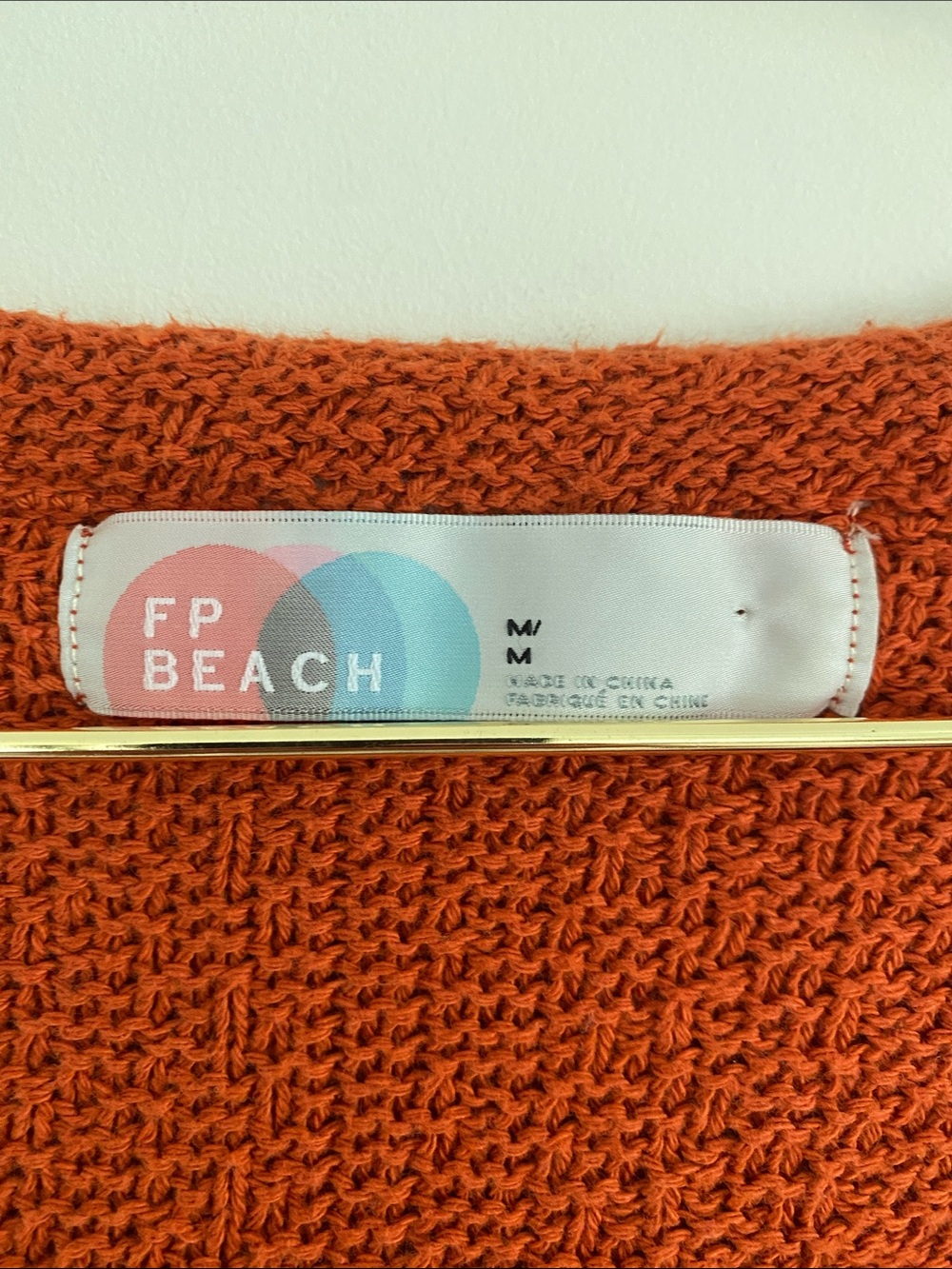 Free People Day Dreaming 100% Cotton Oversized Cardigan Malibu Orange | - Picture 3 of 8